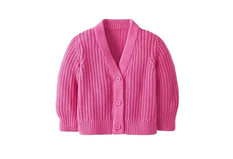 Knit Cardigan For Kids Pink