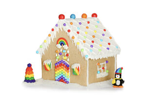rainbow gingerbread house