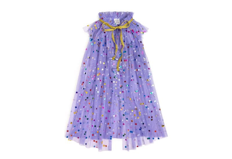 lavender confetti cape