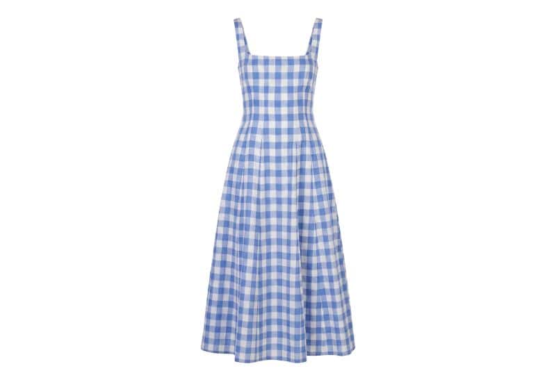 gingham ankle dress